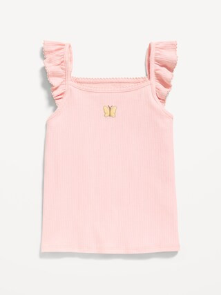 Ribbed Ruffle-Trim Cami for Toddler Girls | Old Navy (US)