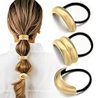 3PCS Gold Hair Ties, Metal Hair... | Amazon (US)