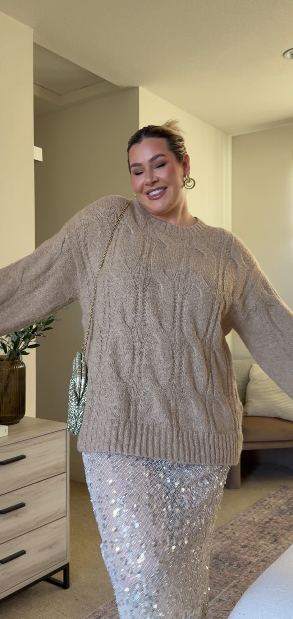 i love this outfit!! a perfect holiday fit ✨ 

sequin skirt. sweater. free people. thanksgiving outfit. 

#LTKSeasonal #LTKStyleTip #LTKMidsize