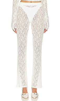 EB Denim Split Hem Legging in Off White from Revolve.com | Revolve Clothing (Global)