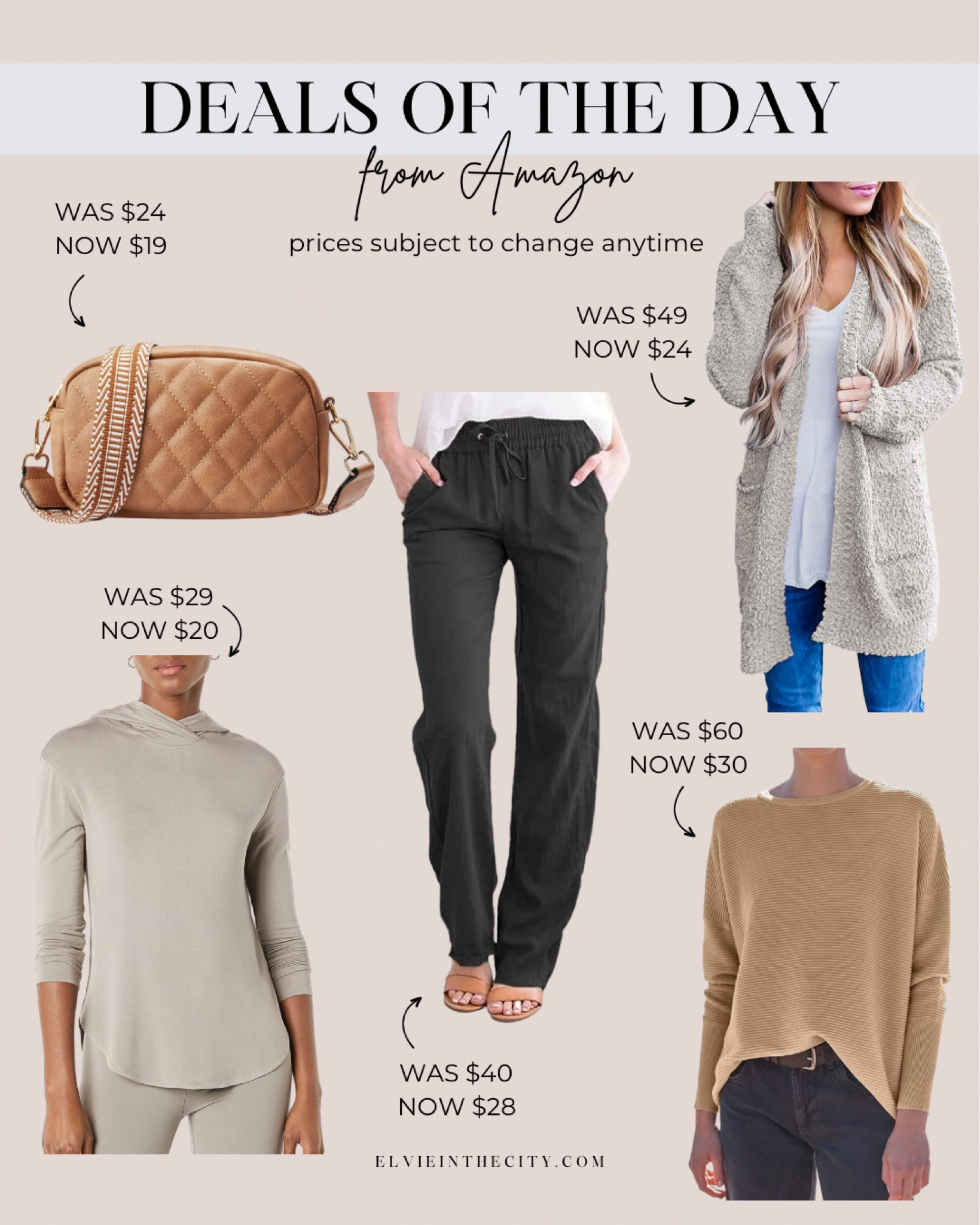 Deals of the day from Amazon! Today’s deals include a quilted crossbody bag, a super soft long sleeve hoodie, straight leg loose pants with a drawstring waist, a cozy cardigan (be sure to apply the coupon), and a waffle weave long sleeve shirt (this was featured in my latest reel - be sure to clip the coupon to get the full savings). 

Fall fashion, fall outfit, fall style, ootd, Amazon fashion

#LTKstyletip #LTKsalealert #LTKfindsunder50