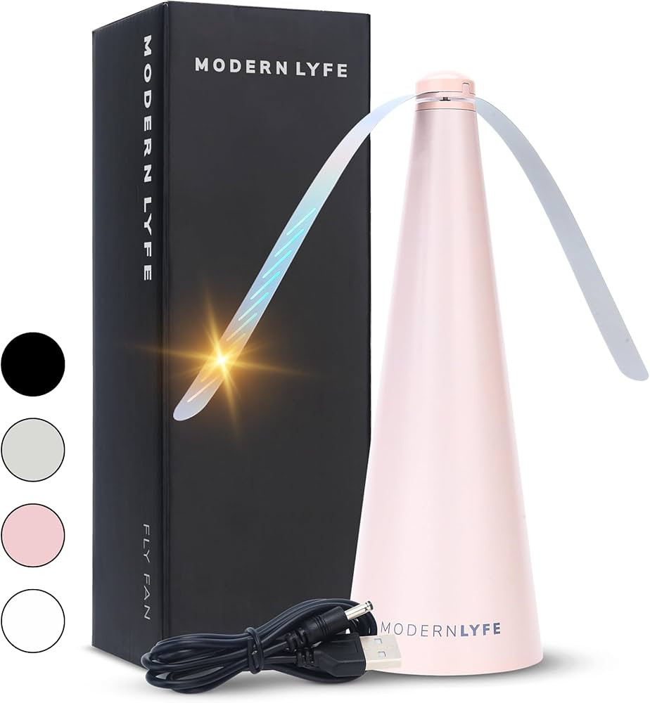 Fly Fans for Tables by Modern Lyfe - AA Battery & USB Powered - Fly Swatter Outdoor Camping Acces... | Amazon (US)