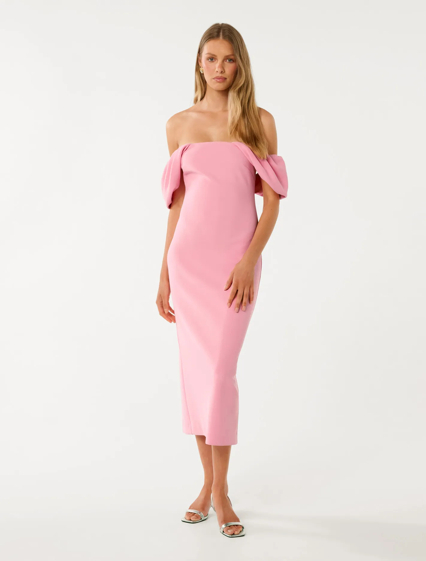 Jacinta Off-Shoulder Bodycon Midi Dress | Forever New (UK & IE)