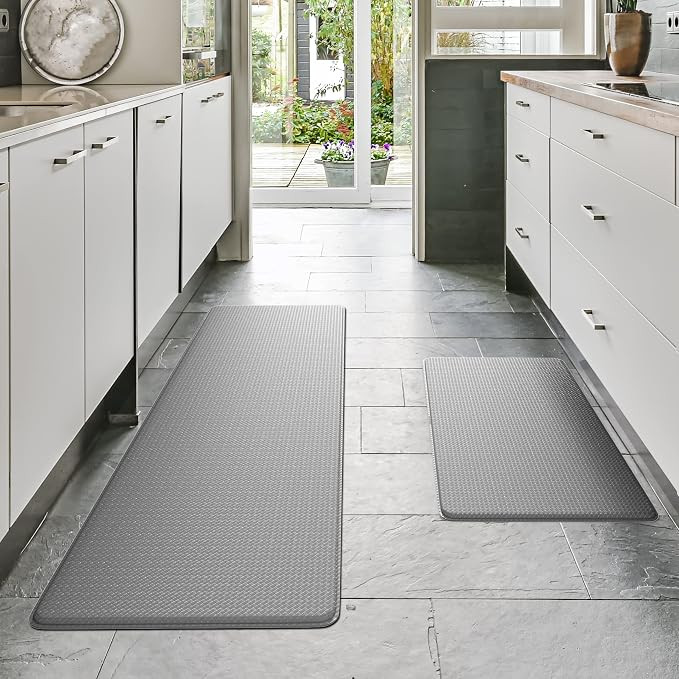 Homergy Anti Fatigue Kitchen Mats for Floor 2 PCS, Memory Foam Cushioned Rugs, Comfort Standing D... | Amazon (US)