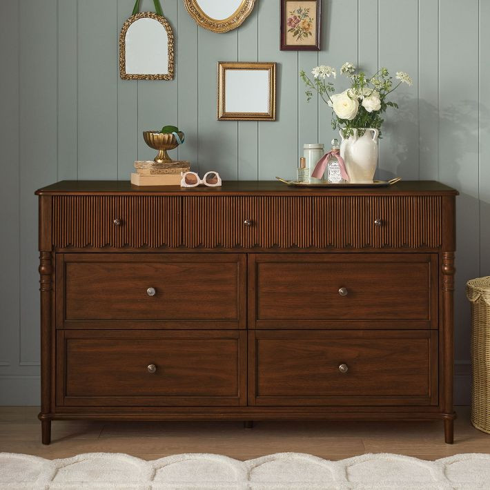 Chris Loves Julia 7-Drawer Scallop Dresser (56w x 19d") | Pottery Barn Teen