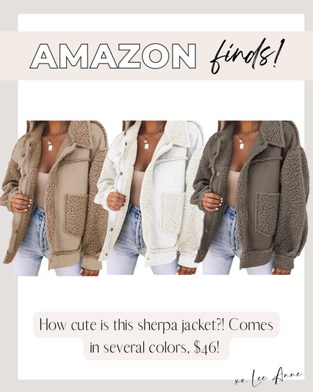 Super cute sherpa jacket from Amazon! #founditonamazon

#LTKunder50 #LTKHoliday #LTKstyletip