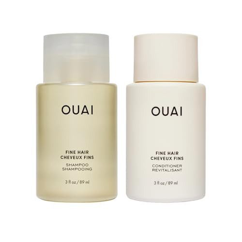OUAI Fine Hair Shampoo & Conditioner Set - Travel Size (3 Oz) | Amazon (US)