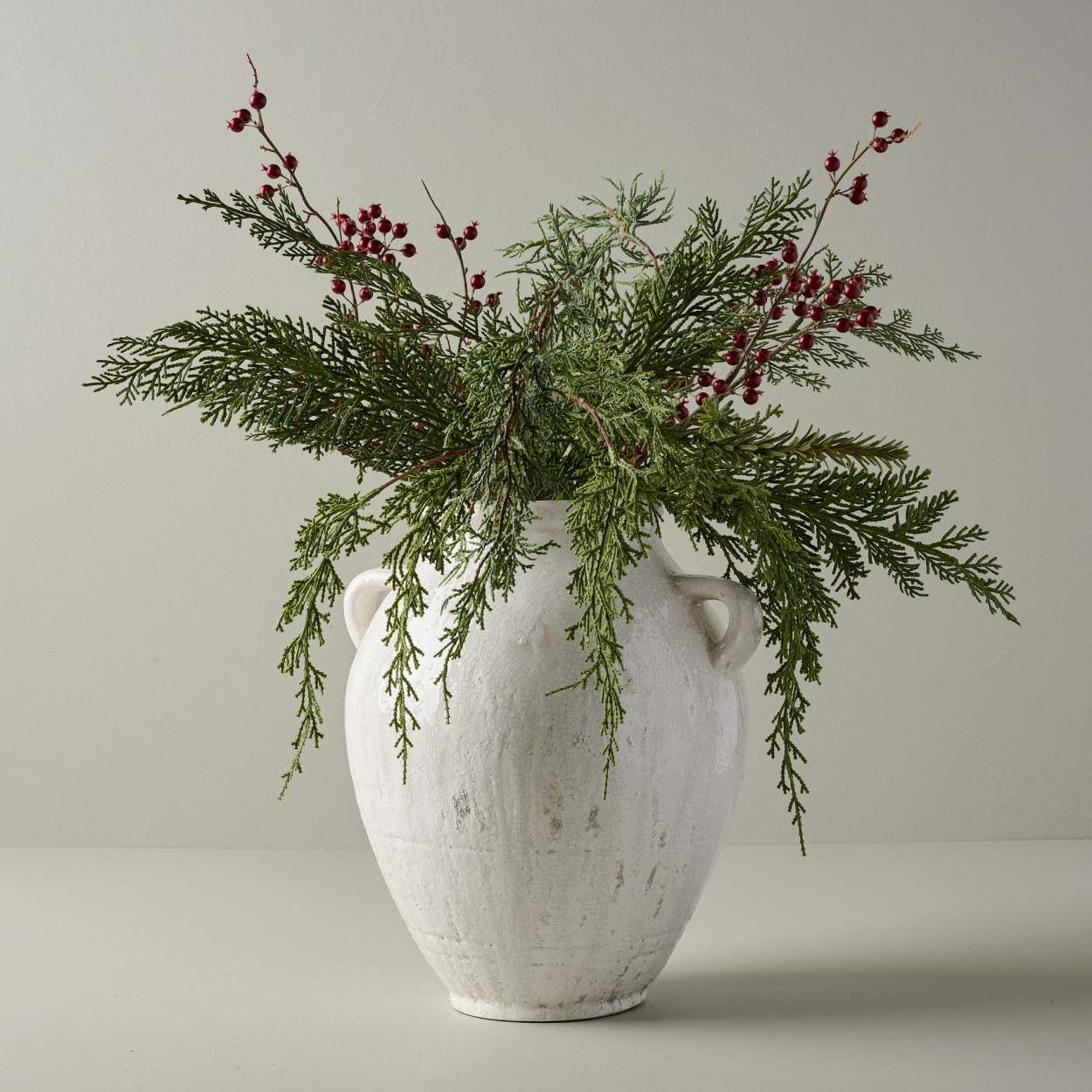 Oversized Distressed White Crackle Vase | Magnolia
