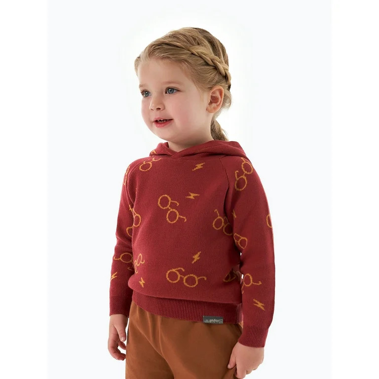 Modern Moments x Harry Potter Toddler Neutral Sweater Knit Hoodie, Sizes 12M-5T | Walmart (US)
