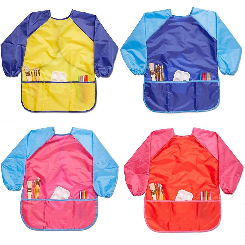 4 Pack Kids Art Smocks for Painting, Waterproof, Age 3-8 (14 x 21 in) | Oriental Trading Company