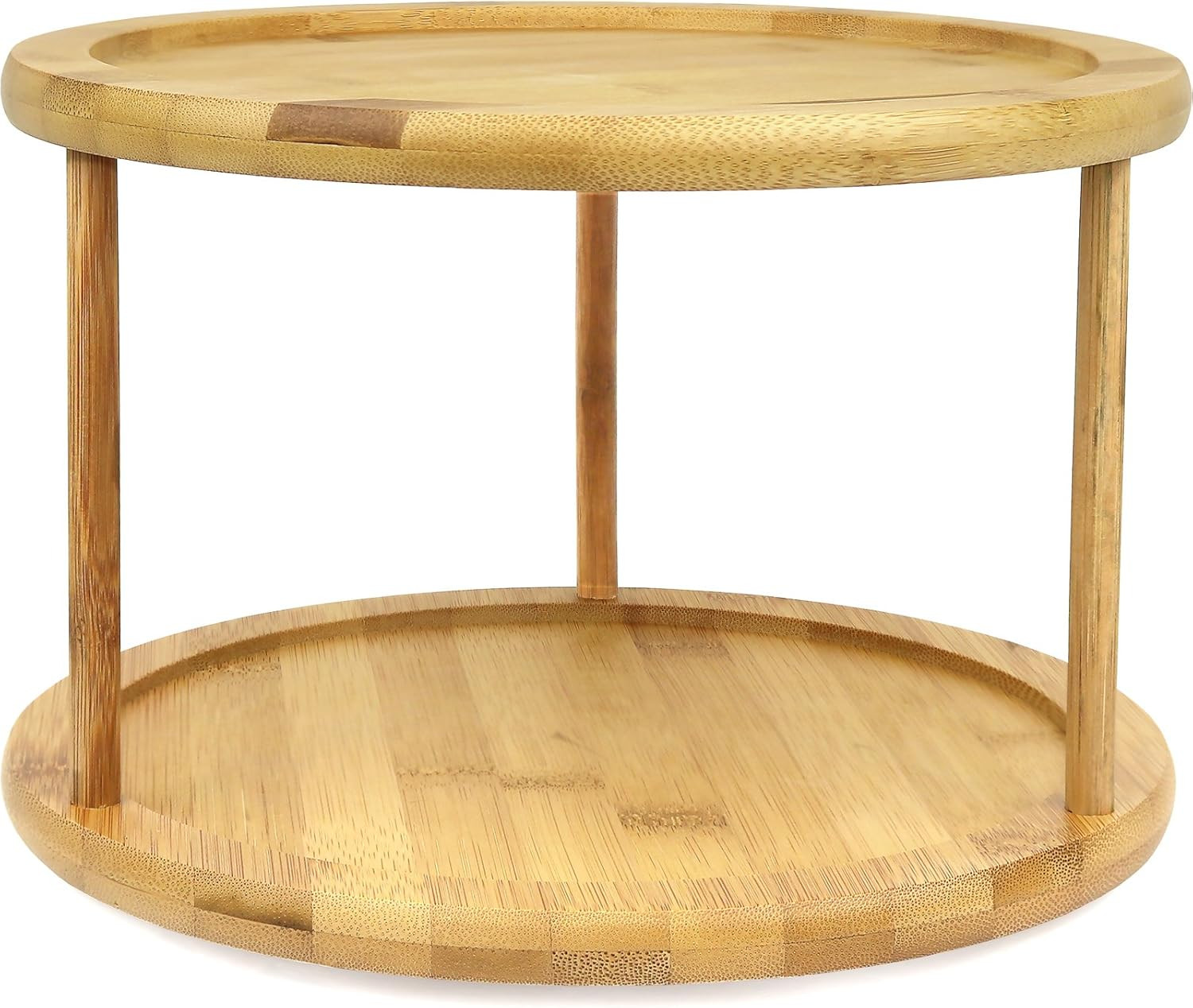 Greenco Bamboo Lazy Susan Turntable Spice Rack, 10 Inch 2- Tier Premium Bamboo, Rotating Organize... | Amazon (US)