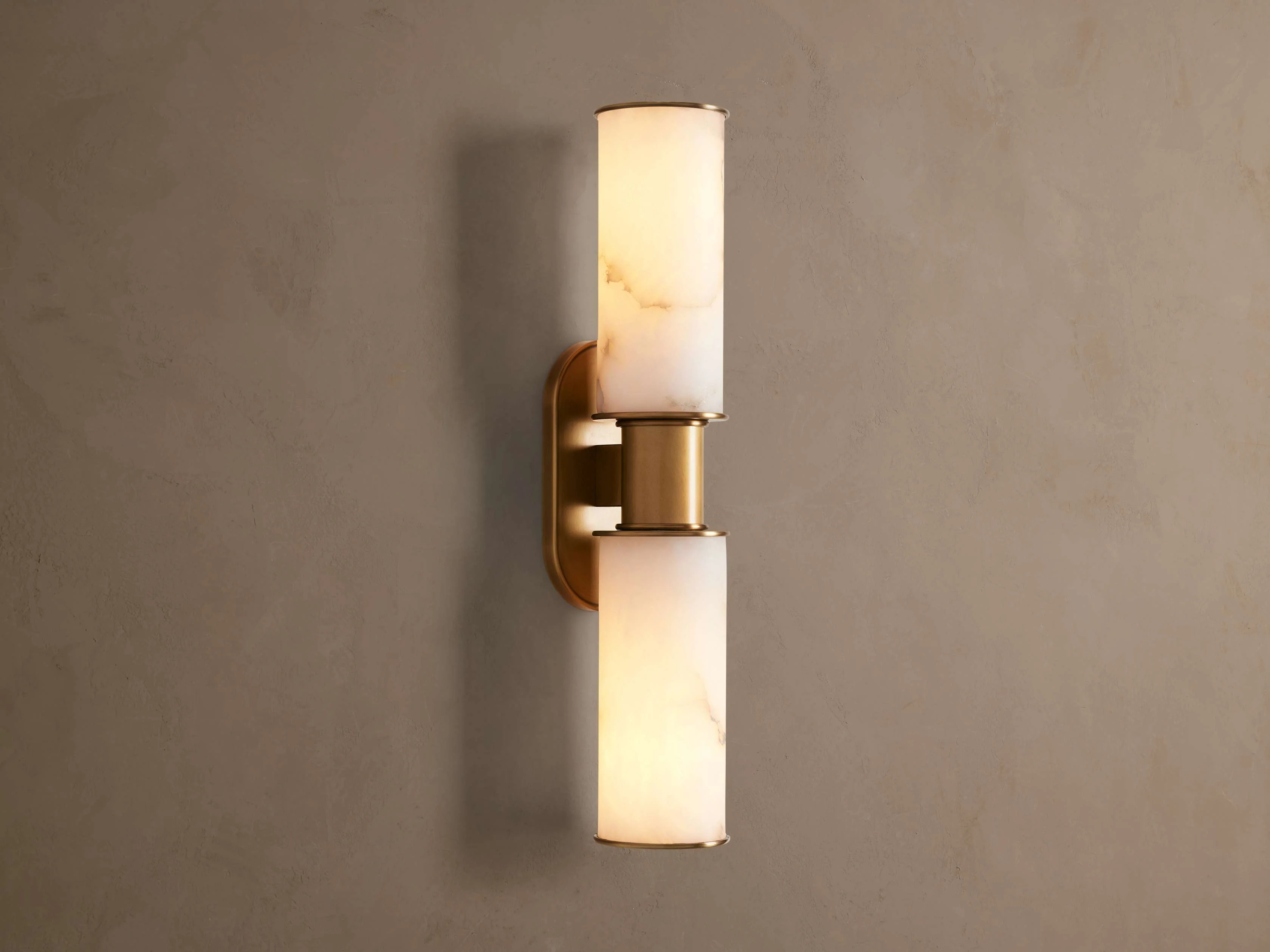 Harlin Double Sconce in Alabaster | Arhaus
