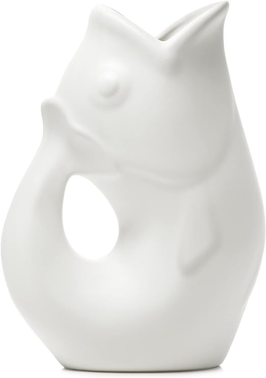 Matte White Gurgle Pot | Large Water Pitcher or Flower Vase | Matte White Serving Ware for Partie... | Amazon (US)