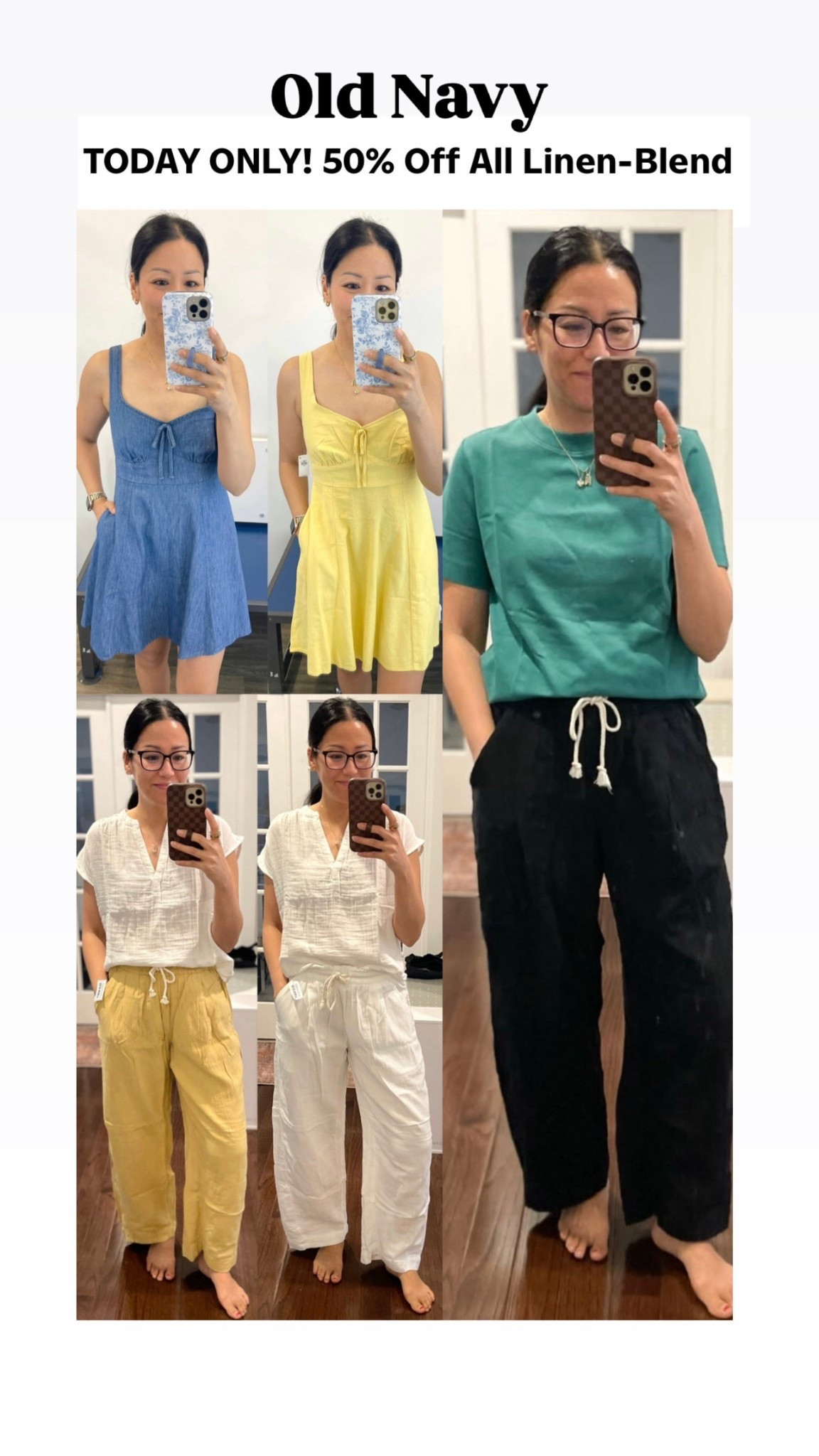 Size XS in dresses and XS tall in white top 
Size small regular in pants


#LTKOver40 #LTKSeasonal #LTKSaleAlert