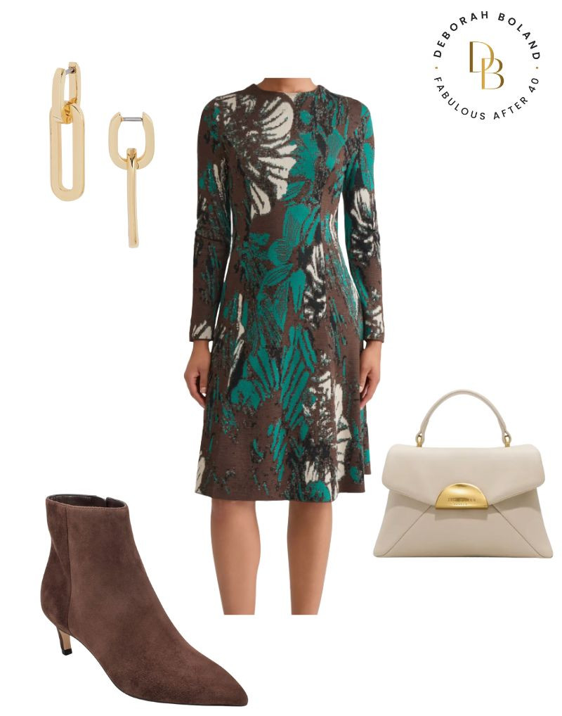 The cutest Sweaterdress- fine knit and pattern make it lovely and ladylike