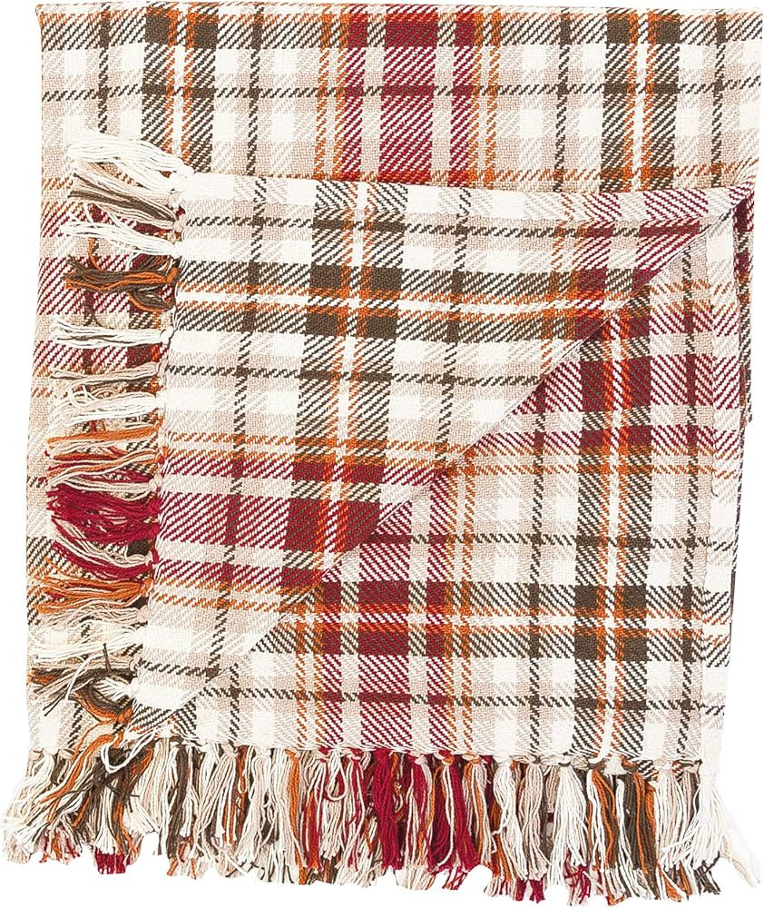 C&F Home Samuel Plaid Fall Autumn Harvest Football Tailgate Throw Blanket with Fringe Tassels, Co... | Amazon (US)