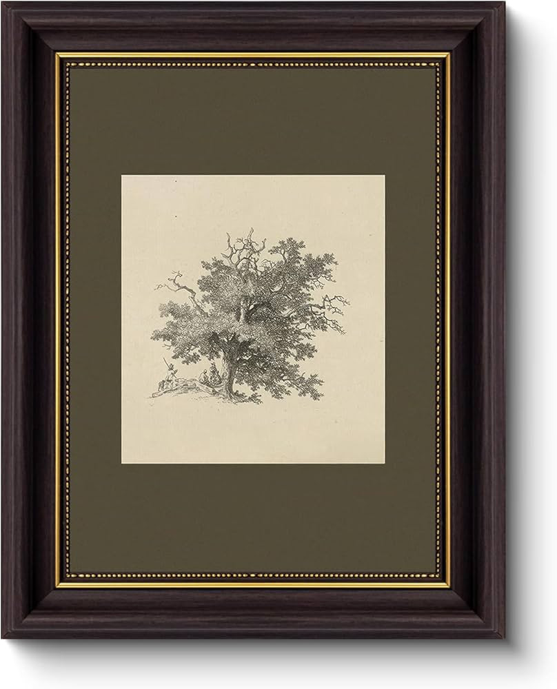 Myzoran Dark Brown Frame Vintage Tree Wall Art Prints, Farmhouse Tree Sketch Landscape Pictures P... | Amazon (US)
