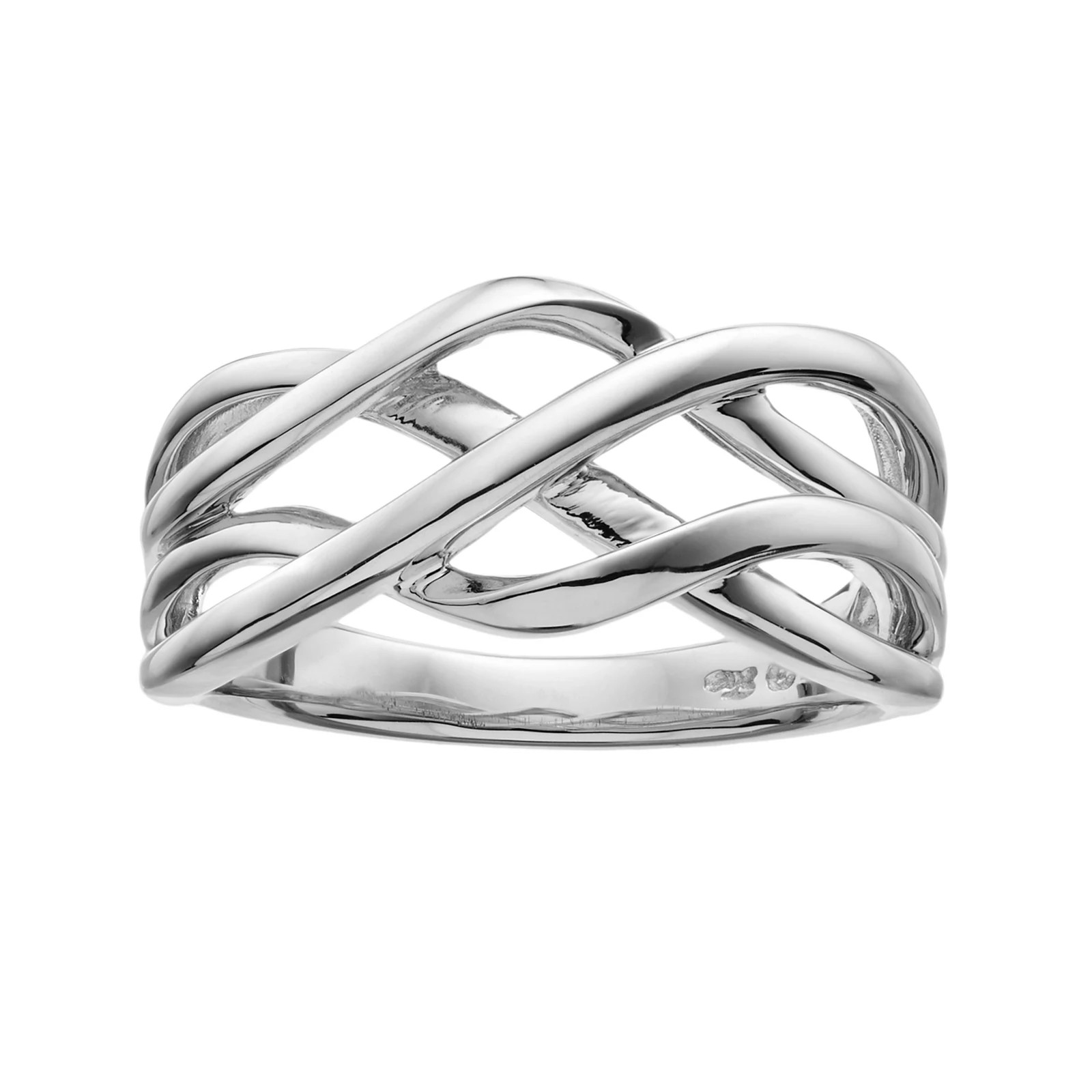She Sterling Silver Openwork Woven Ring, Women's, Size: 7, Grey | Kohl's