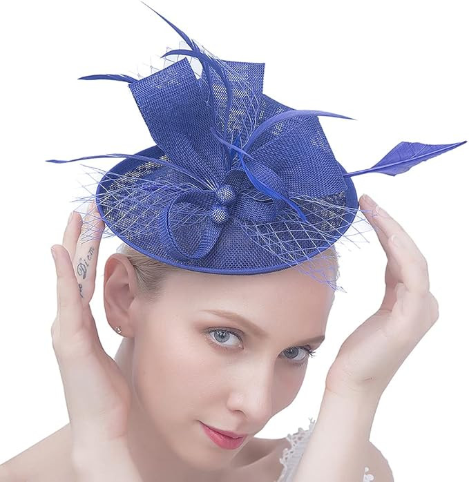 FELIZHOUSE Fascinators for Women Tea Party Hat Headband Derby Wedding Church Bridal Cocktail Feat... | Amazon (US)
