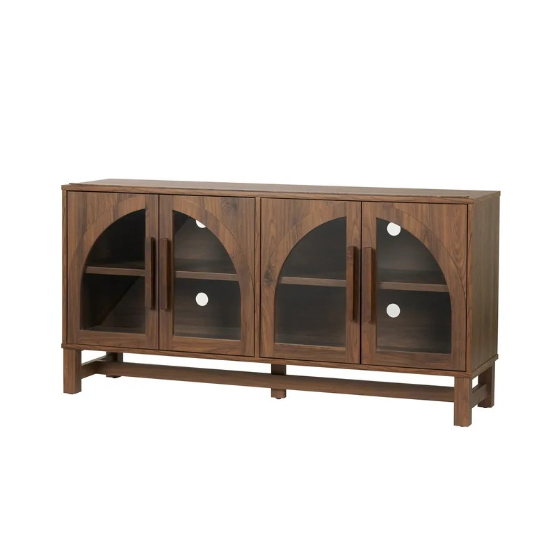 Better Homes & Gardens Juliet Arc TV Stand, Walnut | Walmart (US)