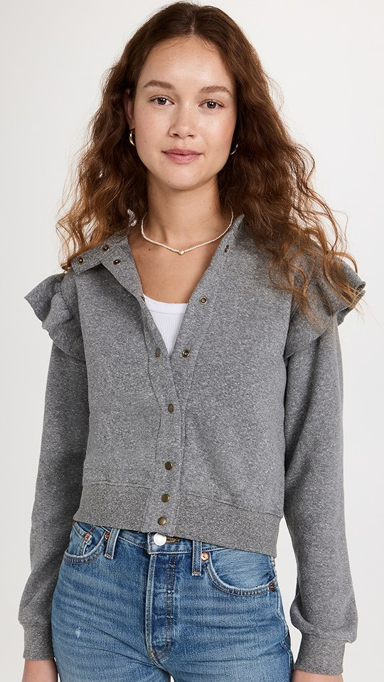 Clare V. Le Snap Sweatshirt | SHOPBOP | Shopbop