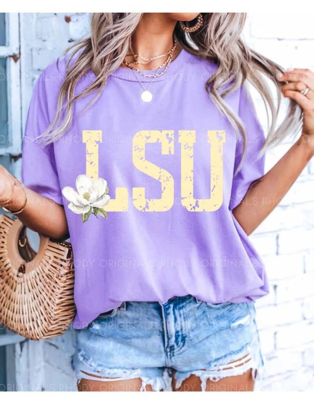 Louisiana Tigers Magnolia - LSU - T-shirt - Gameday- Gildan, Bella Canvas, Comfort Colors - Etsy | Etsy (US)