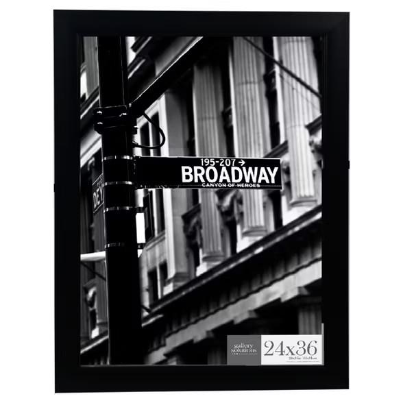 24" x 36" Flat with Inner Ridge Large Wall Frame Black - Gallery Perfect | Target
