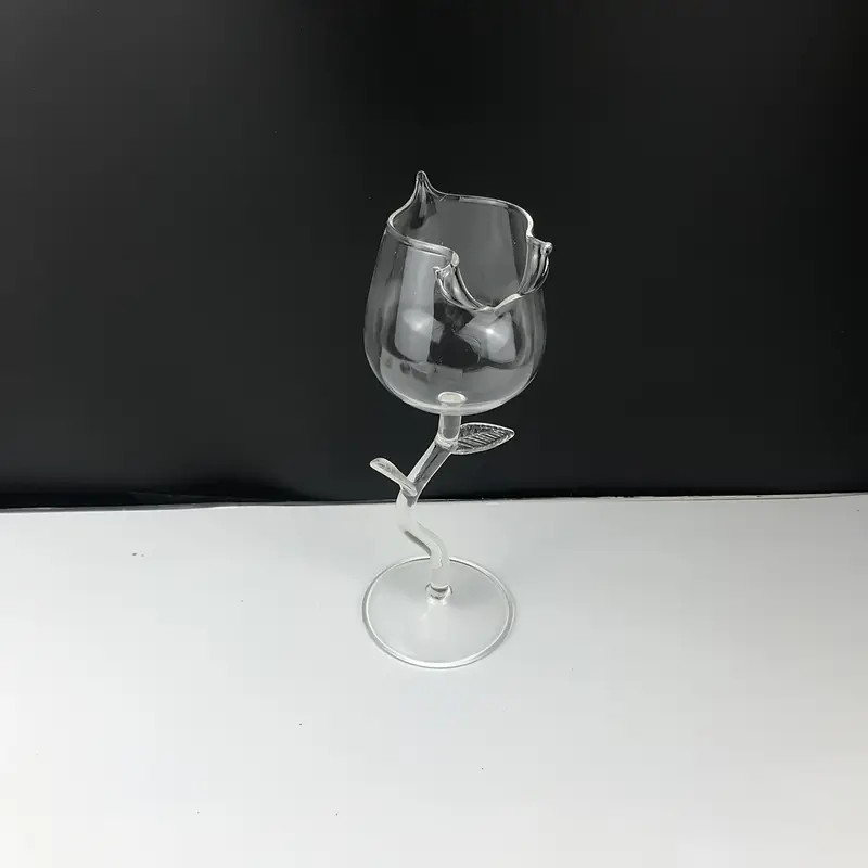 Rose Shaped Wine Glass Flower Design Champagne Glass Goblet - Temu | Temu Affiliate Program