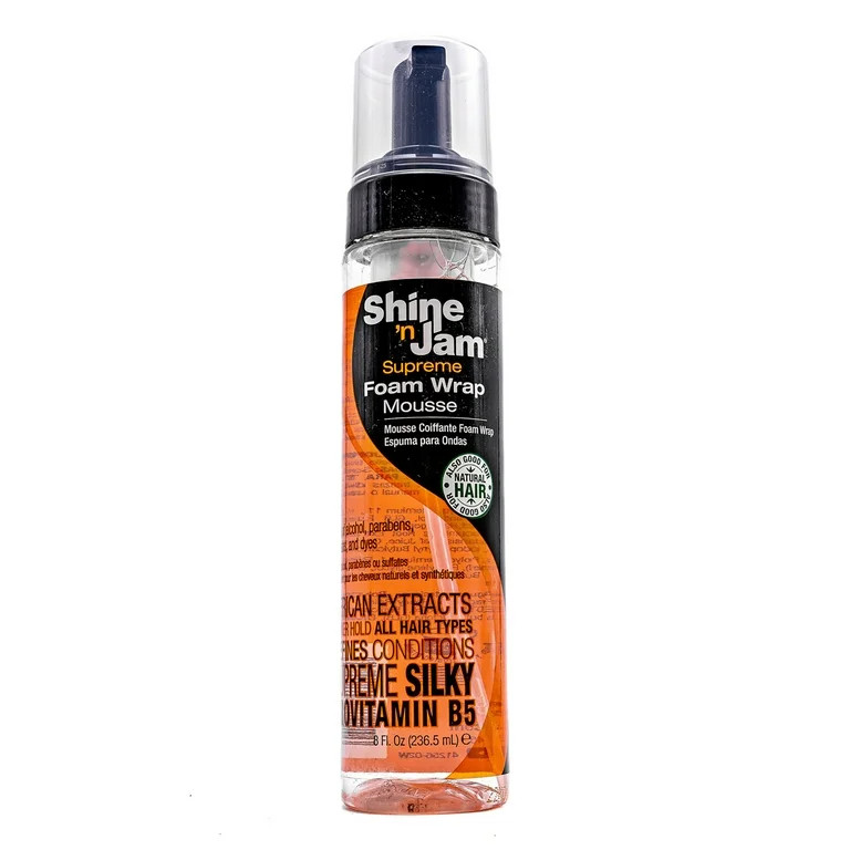 Ampro Shine-n-Jam Supreme Hold Foam Wrap Mousse, Hair Foam, 8 oz | Walmart (US)