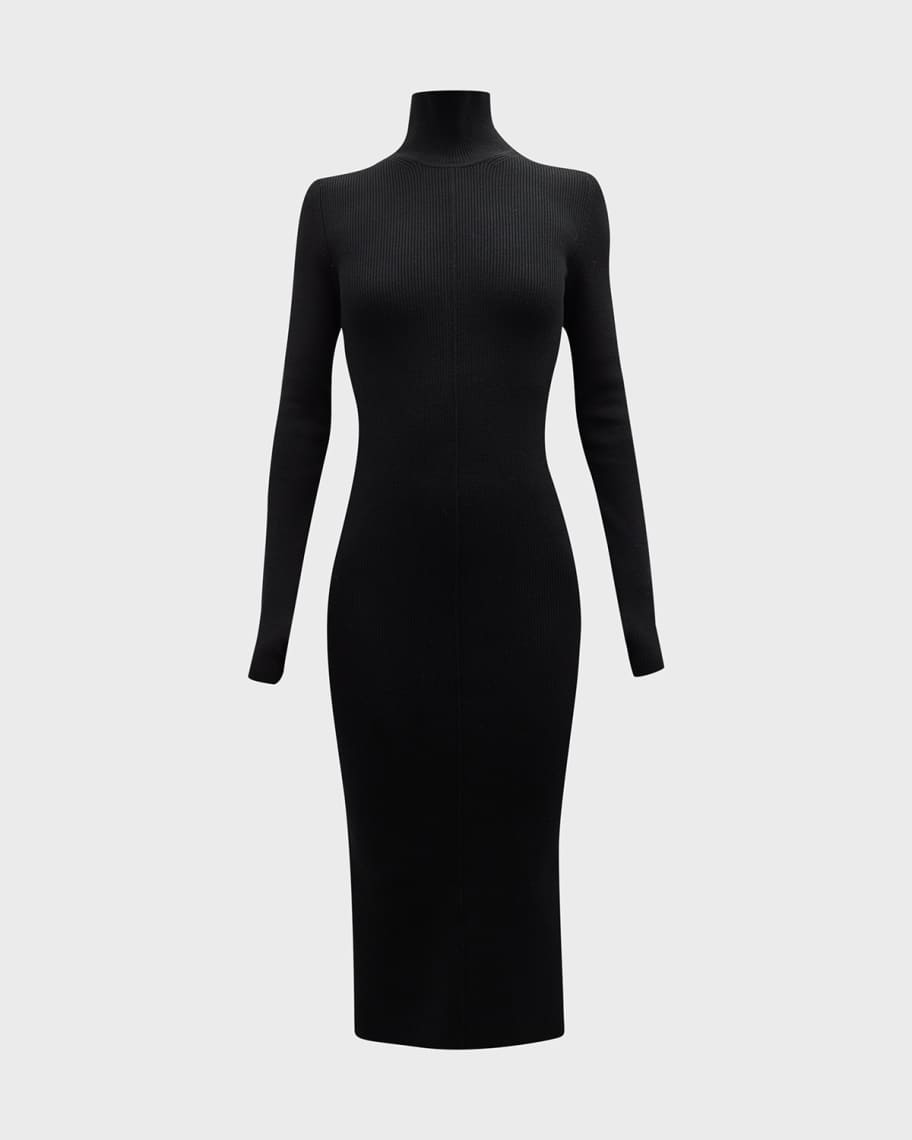 Marc Jacobs Reversible Turtleneck Cutout Knit Midi Dress | Neiman Marcus