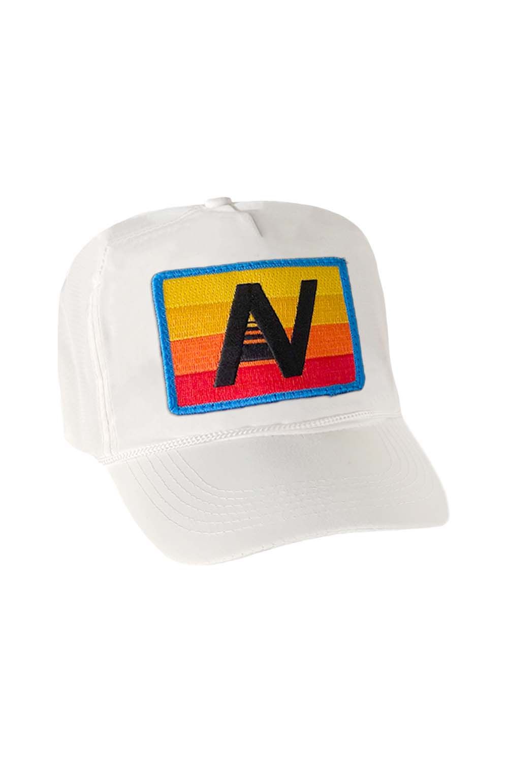 LOGO RAINBOW - VINTAGE NYLON TRUCKER HAT | Aviator Nation