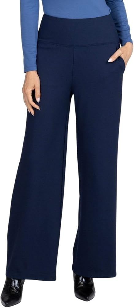KiraGrace High Waist Wide Leg Ponte Pant | Amazon (US)