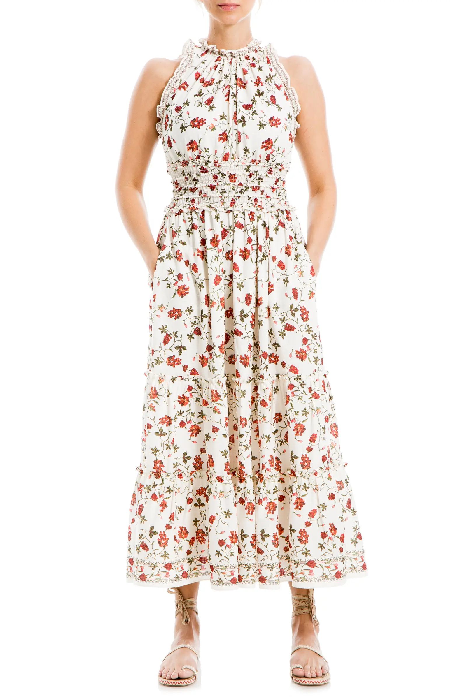 Floral Smocked Maxi Dress | Nordstrom Rack