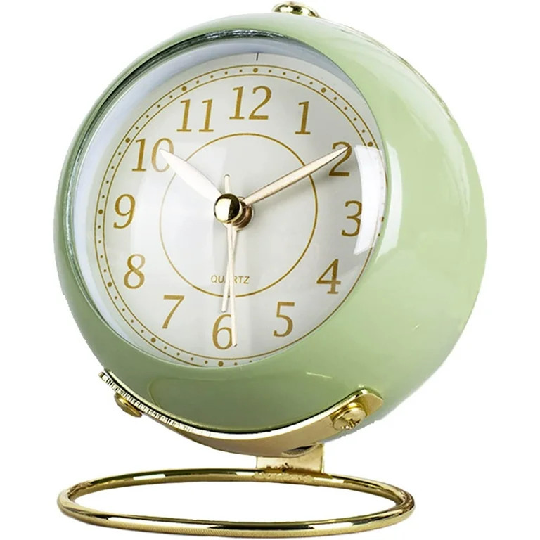 Analog Alarm Clocks,Retro Backlight Cute Simple Design Small Desk Clock with Night Light,Silent N... | Walmart (US)