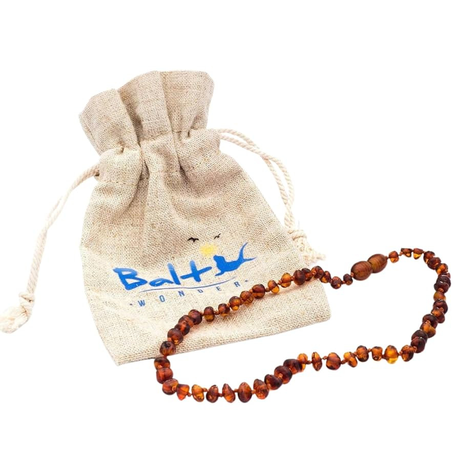 Baltic Amber Necklace - Authentic Cognac Baroque - Natural Comfort - 12.5 Inch - Screw Clasp | Amazon (US)