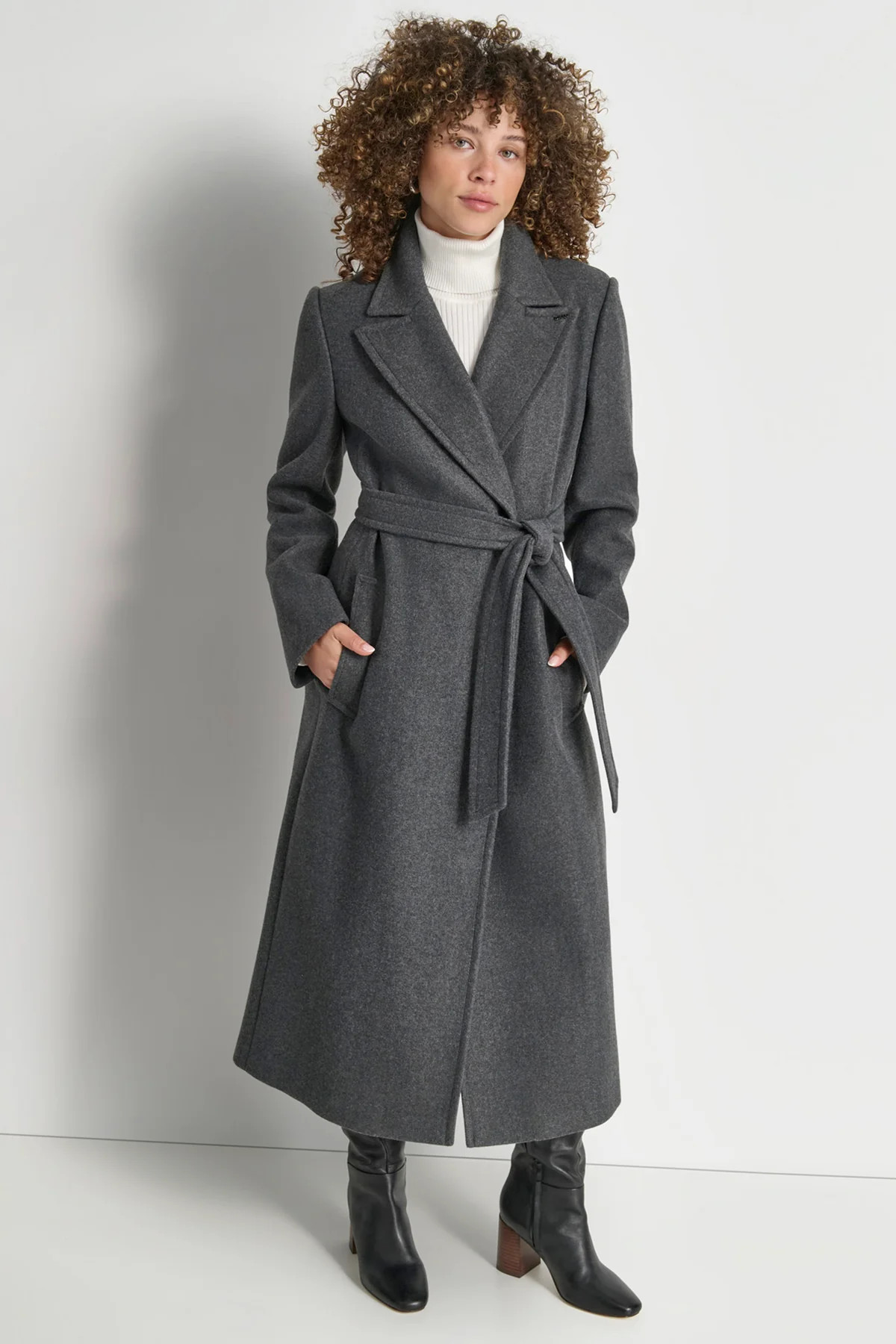 WOOL WRAP COAT | DKNY