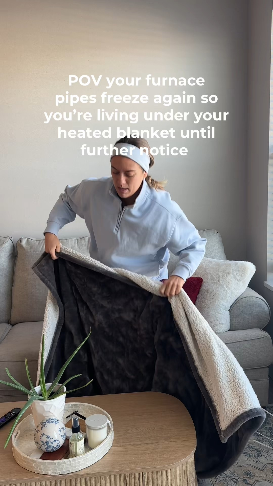 I use this blanket every day but I’m especially grateful for it today!!!