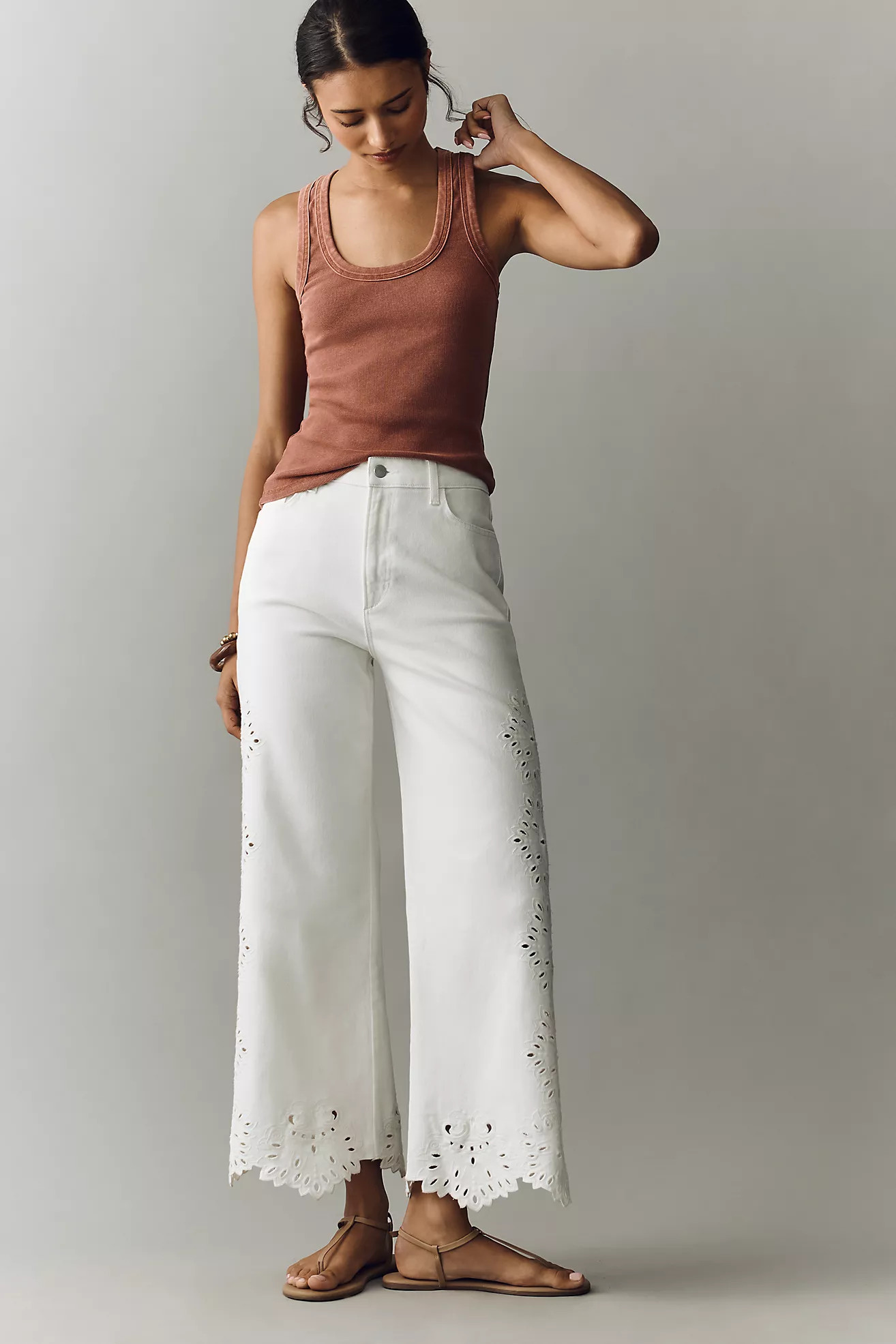 Joe's Jeans Mia Ankle Broderie Wide-Leg Jeans | Anthropologie (US)