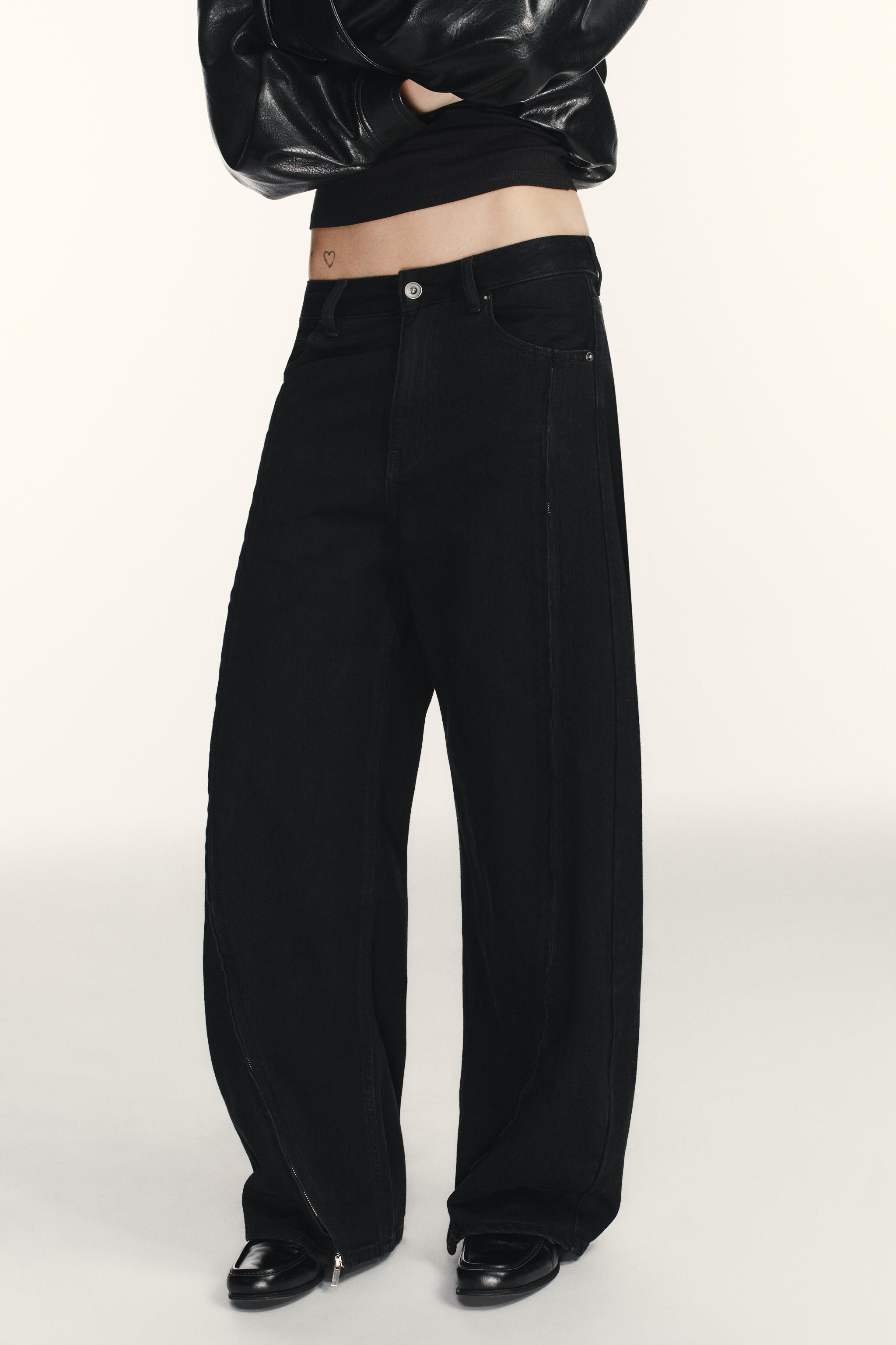 TRF BAGGY ZIPPER JEANS | Zara US