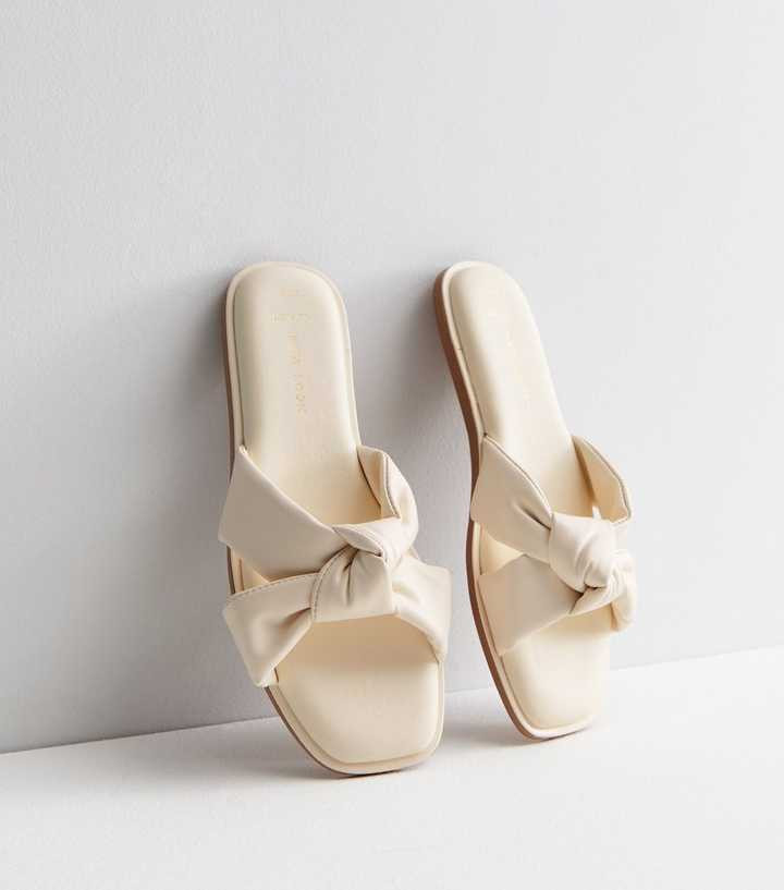 Wide Fit Off White Knot Sliders
						
						Add to Saved Items
						Remove from Saved Items | New Look (UK)