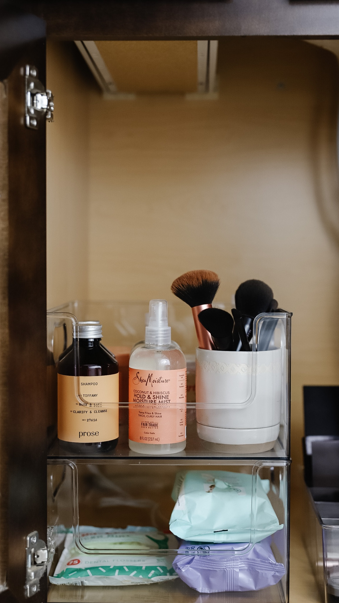 Under sink organization, clear stackable bins, acrylic bins, bathroom storage 

#LTKhome