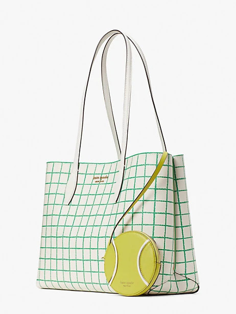 all day tennis check large tote bag | Kate Spade (US)