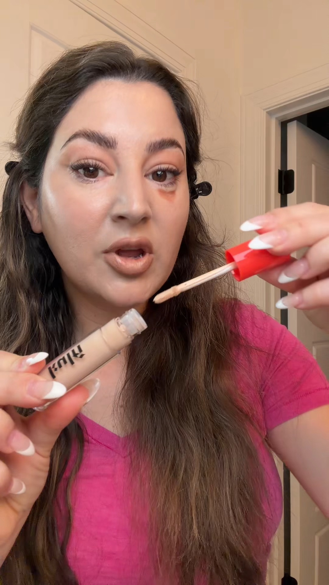 I kept seeing so many ads for this and I am so glad I got it, like wow🤩 @Kulfi #concealer #makeuphack #kulfibeauty #darkcirclecoverage #fyp 

#LTKBeauty #LTKgrwm #LTKmomlife