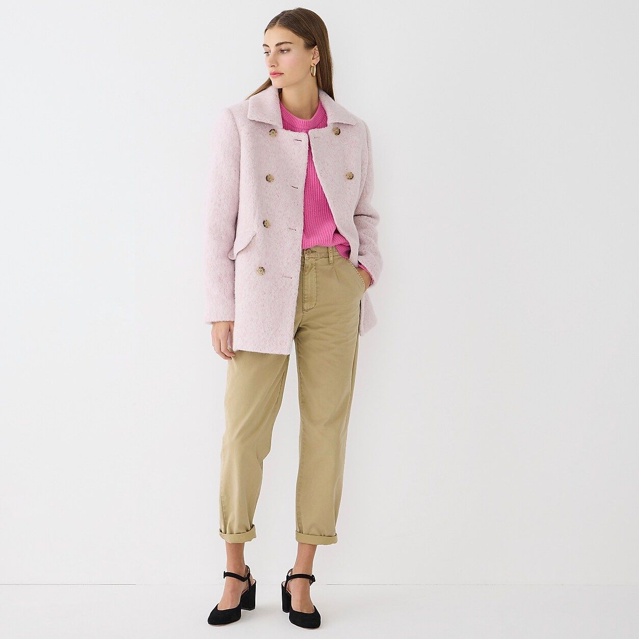 Petite collection peacoat in Italian brushed wool | J.Crew US