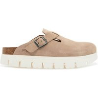 Birkenstock Boston Chunky in pelle scamosciata in pelle chiare | Balardi (US & Canada)