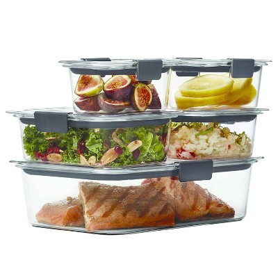 Rubbermaid 10pc Brilliance Leak Proof Food Storage Containers with Airtight Microwave & Freezer Safe | Target