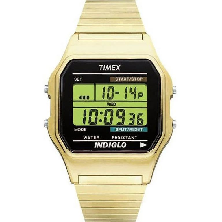 Timex Men's Classic Digital Gold-Tone 34mm Casual Watch, Expansion Band | Walmart (US)