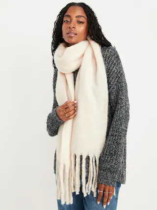 Brushed Fringed Scarf | Old Navy (CA)