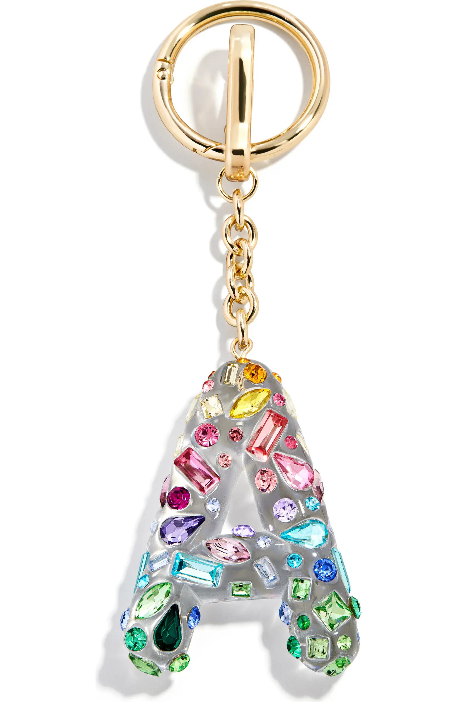 Crystal Initial Key Ring Bag Charm | Nordstrom
