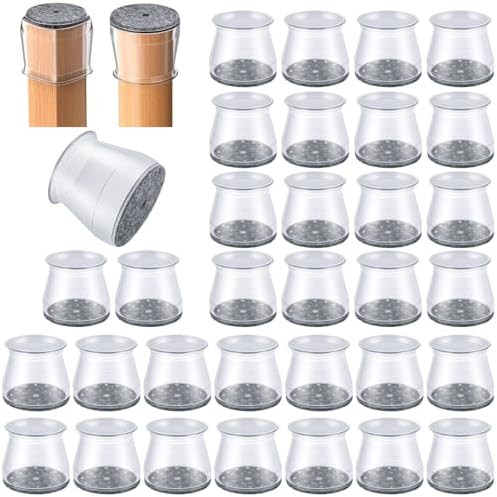 32 Pcs Chair Leg Floor Protectors - Silicone Felt Pads, Scratch-Proof & Noise-Free, Easy Smooth M... | Amazon (US)